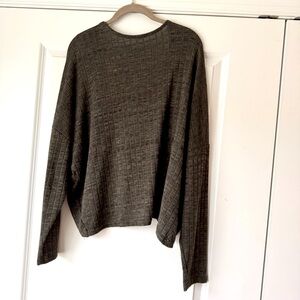 Forever 21 Olive Green Knit Sweater With Open Back Detail, Size 1X